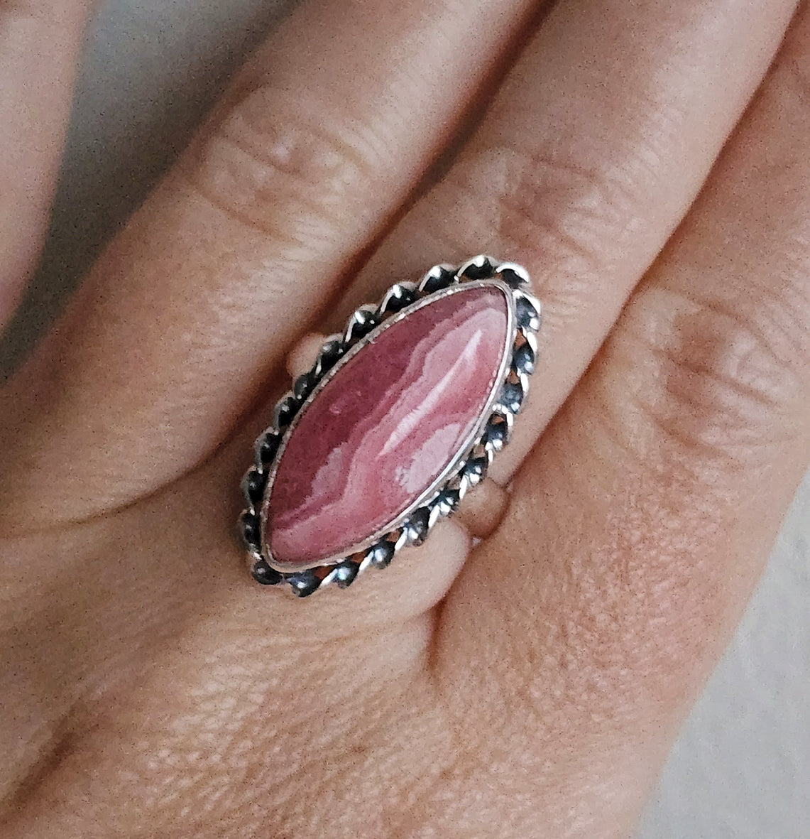 Rhodochrosite Ring