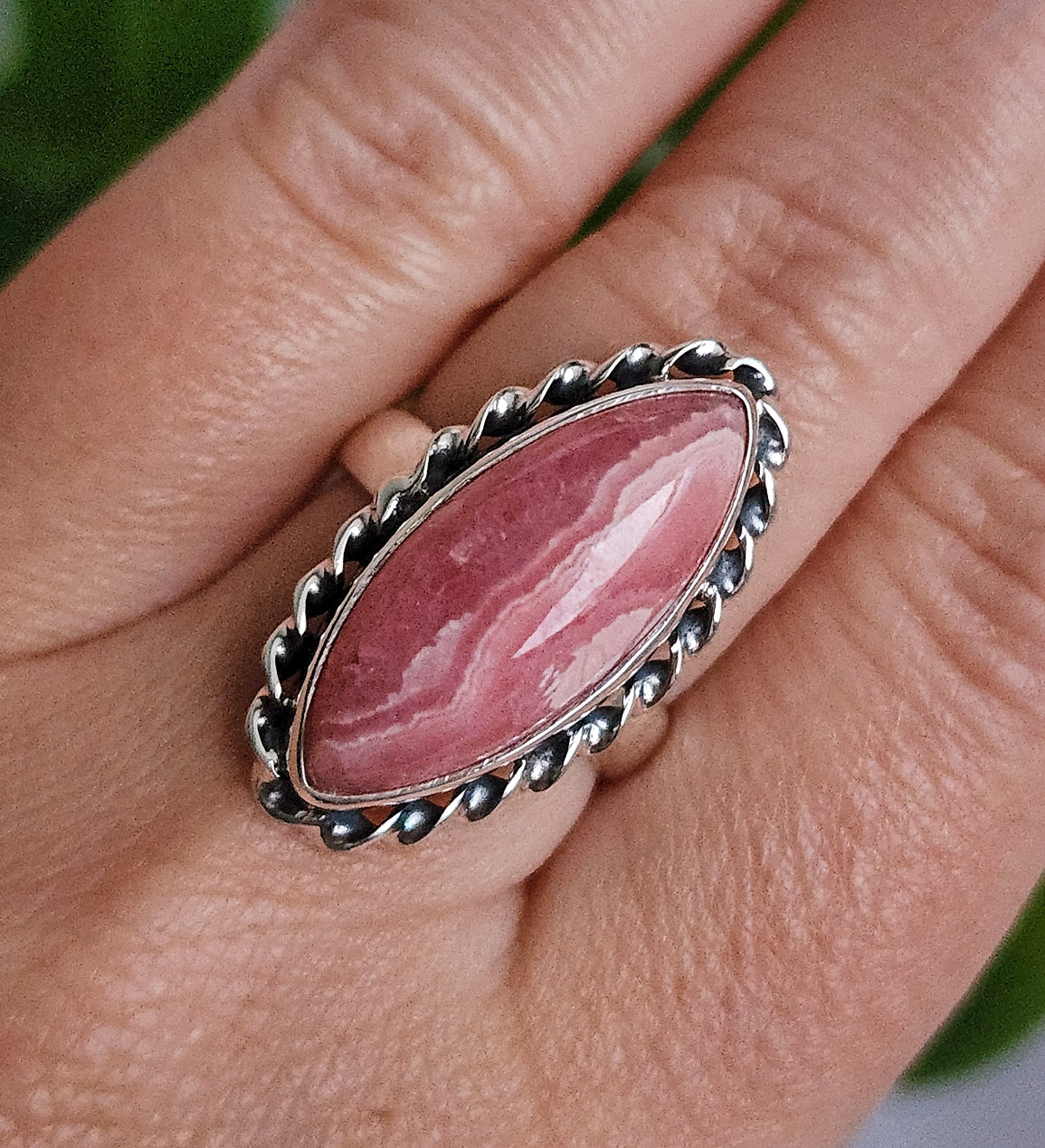 Rhodochrosite Ring