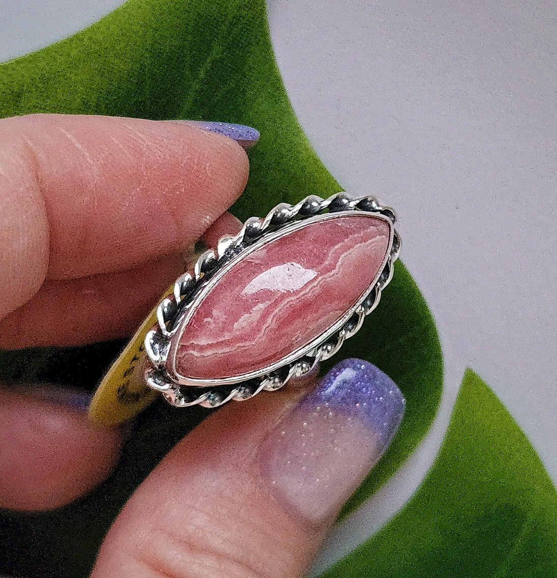 Rhodochrosite Ring