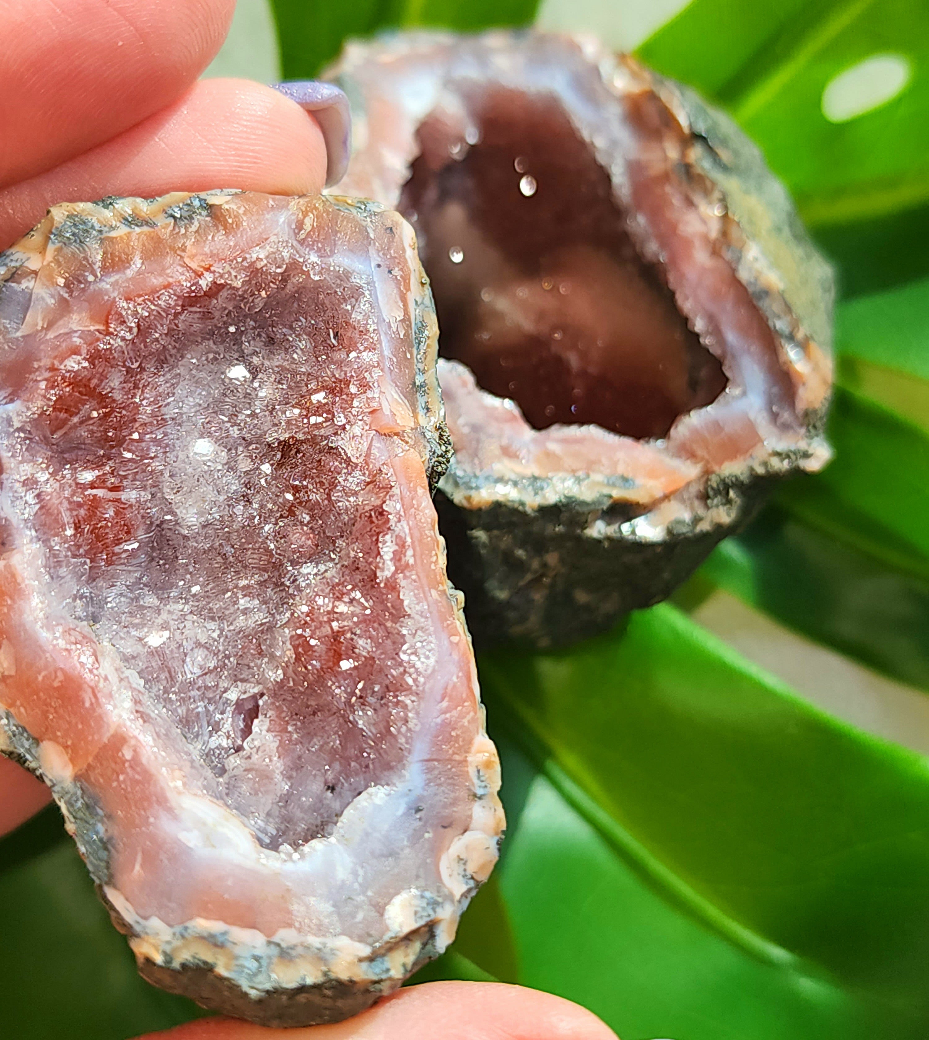 Stalactite Agate Quartz pair